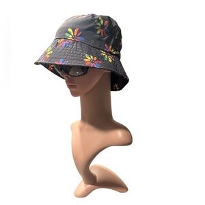 Claire's Black Floral Bucket Hat